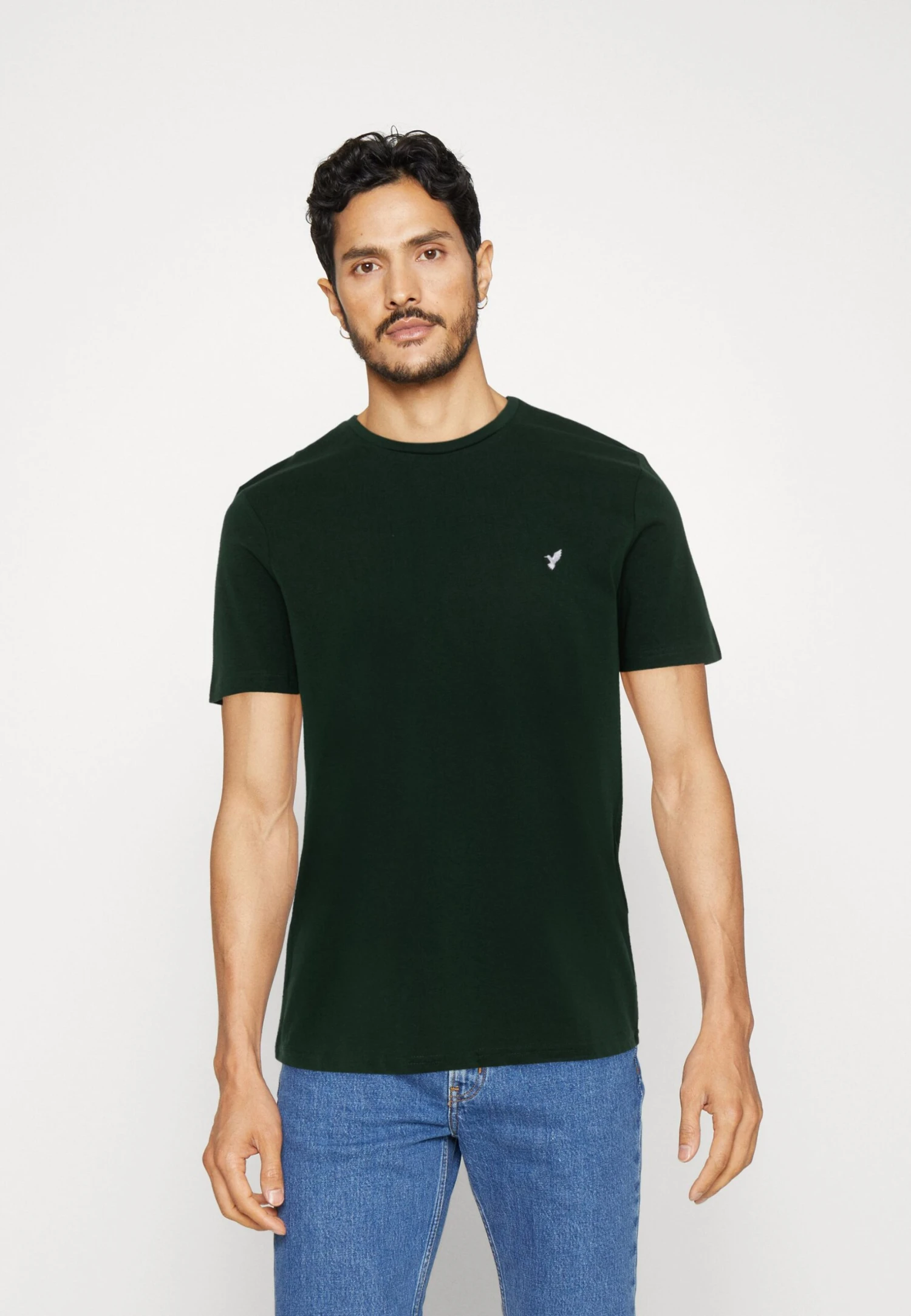 Pier One 5 PackT-Shirt BasicWhite/Ark Green/Blue Uomo T-shirt E Polo PI922O0TV-A14 - immagine 2