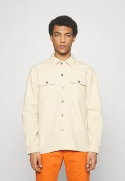 Pier One Undyed Twill Giacca Di JeansWhite Uomo Giacche PI922D0EA-A11