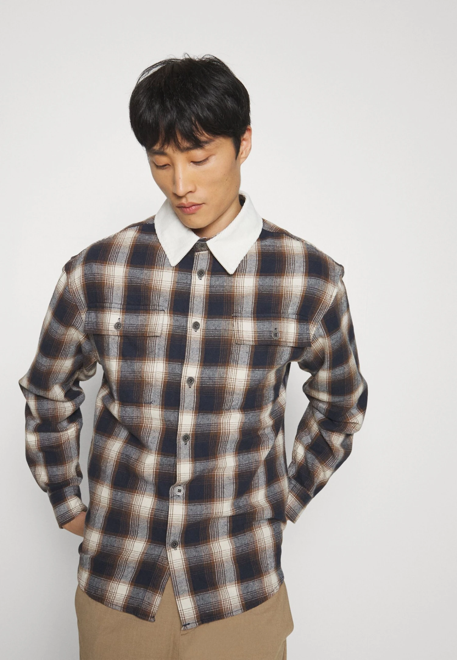 Pier One Giacca LeggeraBeige/Dark Blue Uomo Giacche PI922D0ET-B11 - immagine 4