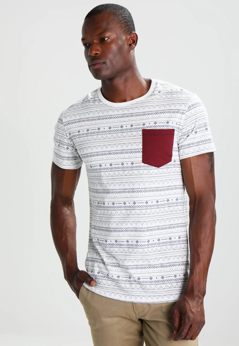 Pier One T-Shirt Con StampaWhite Uomo T-shirt E Polo PI922OA5K-A11