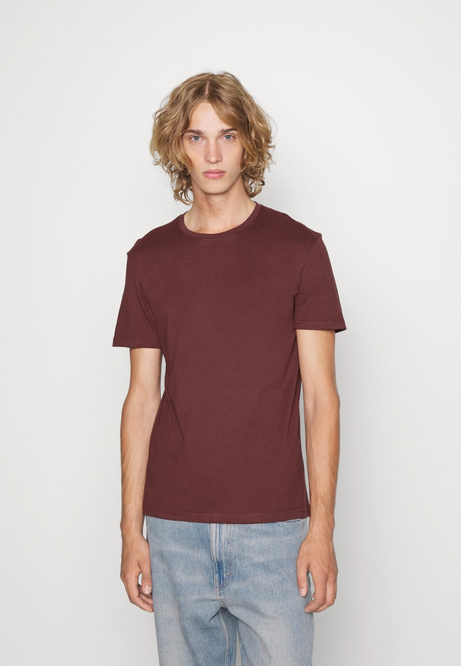 Pier One 5 PackT-Shirt BasicBordeaux/Light Grey/Brown Uomo T-shirt E Polo PI922O0GY-G12 - immagine 2