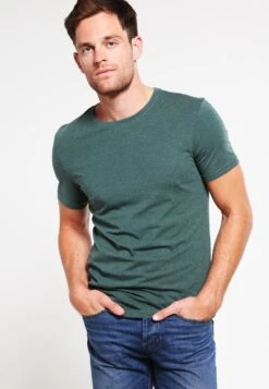 Pier One T-Shirt BasicGreen Melange Uomo T-shirt E Polo PI922O00I-M11