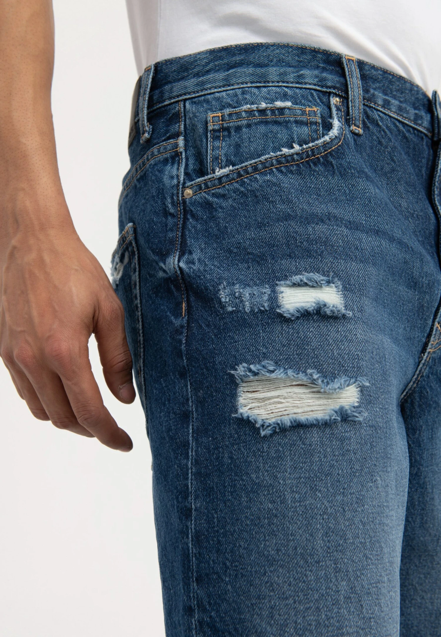 Pier One Shorts Di JeansDark Blue Denim Uomo Jeans PI922F05E-K11 - immagine 4