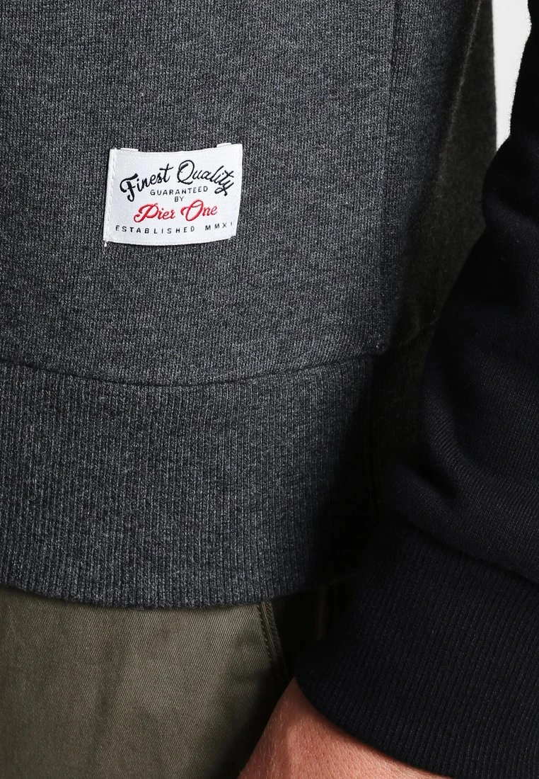 Pier One FelpaMottled Dark Grey Uomo Maglieria E Felpe PI922SA1F-C11 - immagine 5