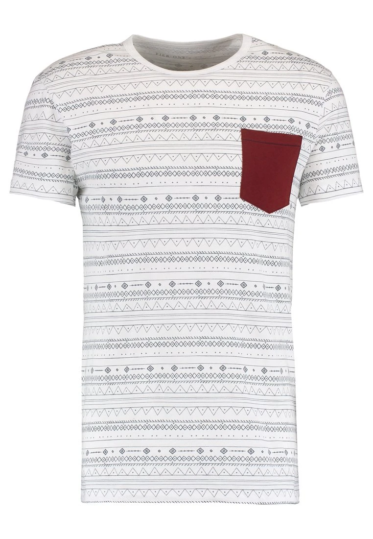 Pier One T-Shirt Con StampaWhite Uomo T-shirt E Polo PI922OA5K-A11 - immagine 5