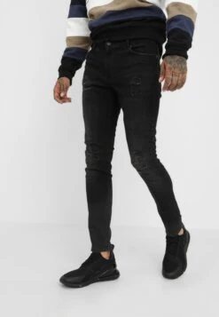 Pier One Jeans Skinny FitBlack Denim Uomo Jeans YO122G03X-Q11