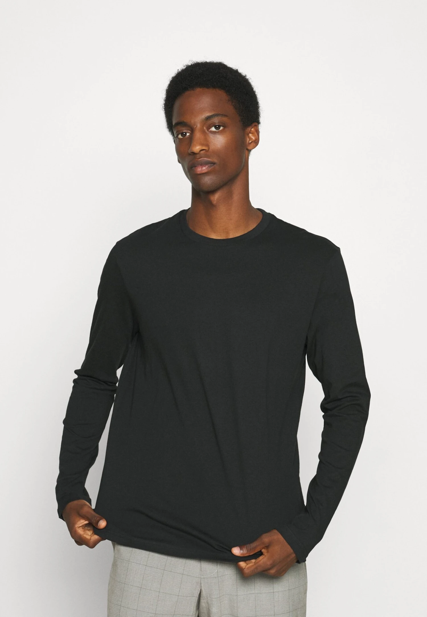 Pier One Maglietta A Manica LungaBordeaux/Black/Dark Blue Uomo T-shirt E Polo PI922O0UM-G11 - immagine 5