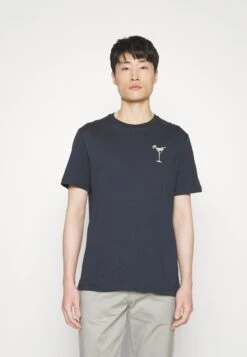 Pier One Cocktail Tee- T-Shirt Con Stampa - 503 - Dark Blue