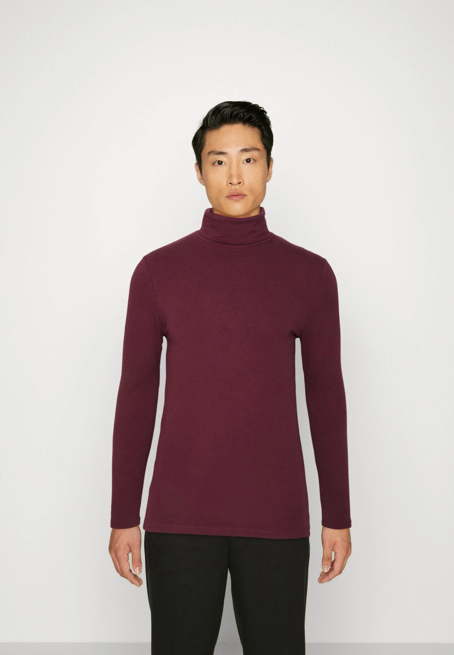 Pier One 2 PackMaglietta A Manica LungaBeige/Bordeaux Uomo T-shirt E Polo PI922O0KR-B11 - immagine 2