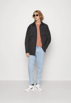 Pier One 5 PackT-Shirt BasicStone/Blue/Mottled Light GreyUomo T-shirt E Polo PI922O0GY-C12