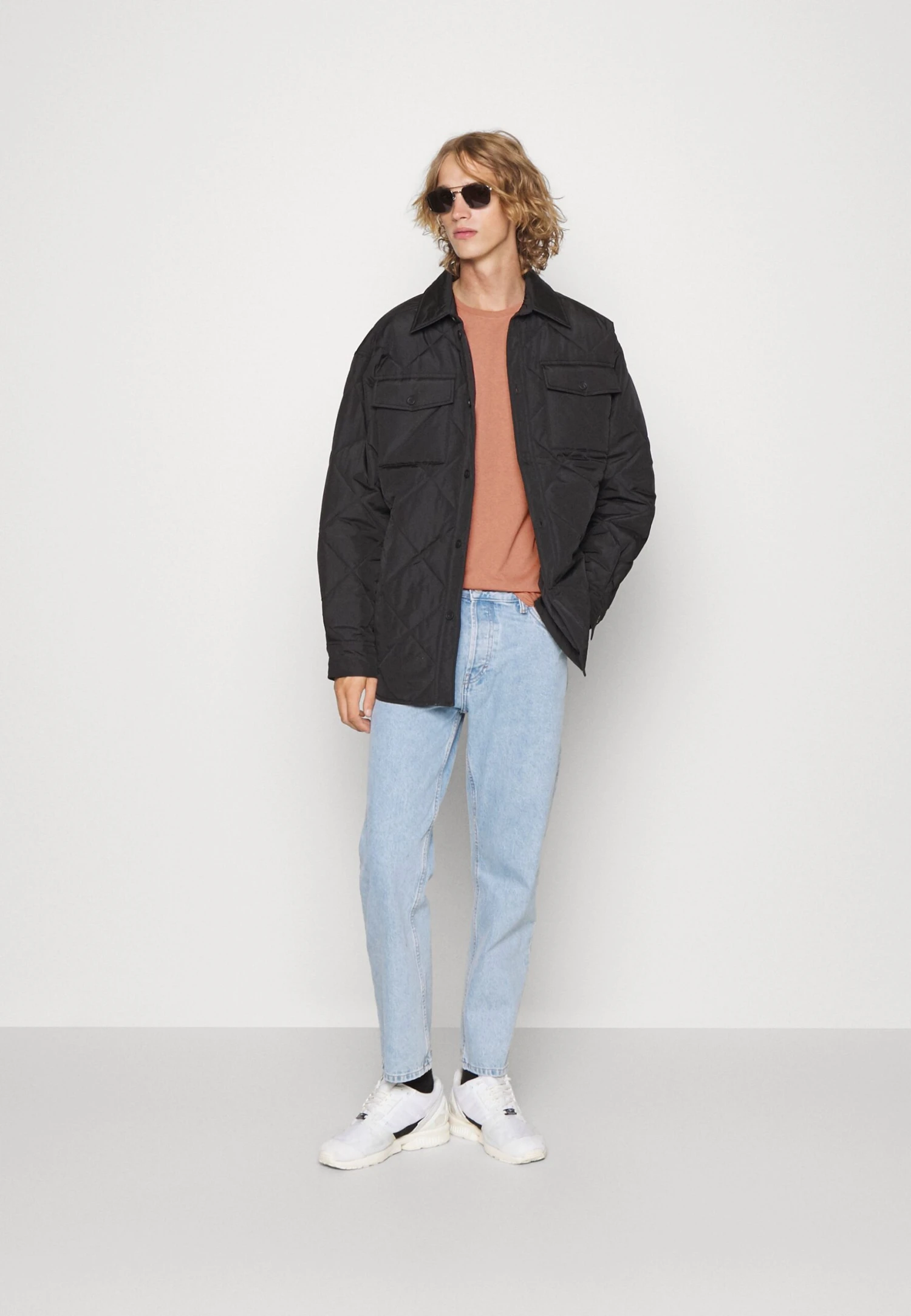 Pier One 5 PackT-Shirt BasicStone/Blue/Mottled Light GreyUomo T-shirt E Polo PI922O0GY-C12