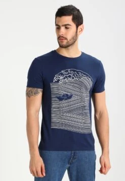 Pier One T-Shirt Con StampaDark Blue/White Uomo T-shirt E Polo PI922OA32-K12