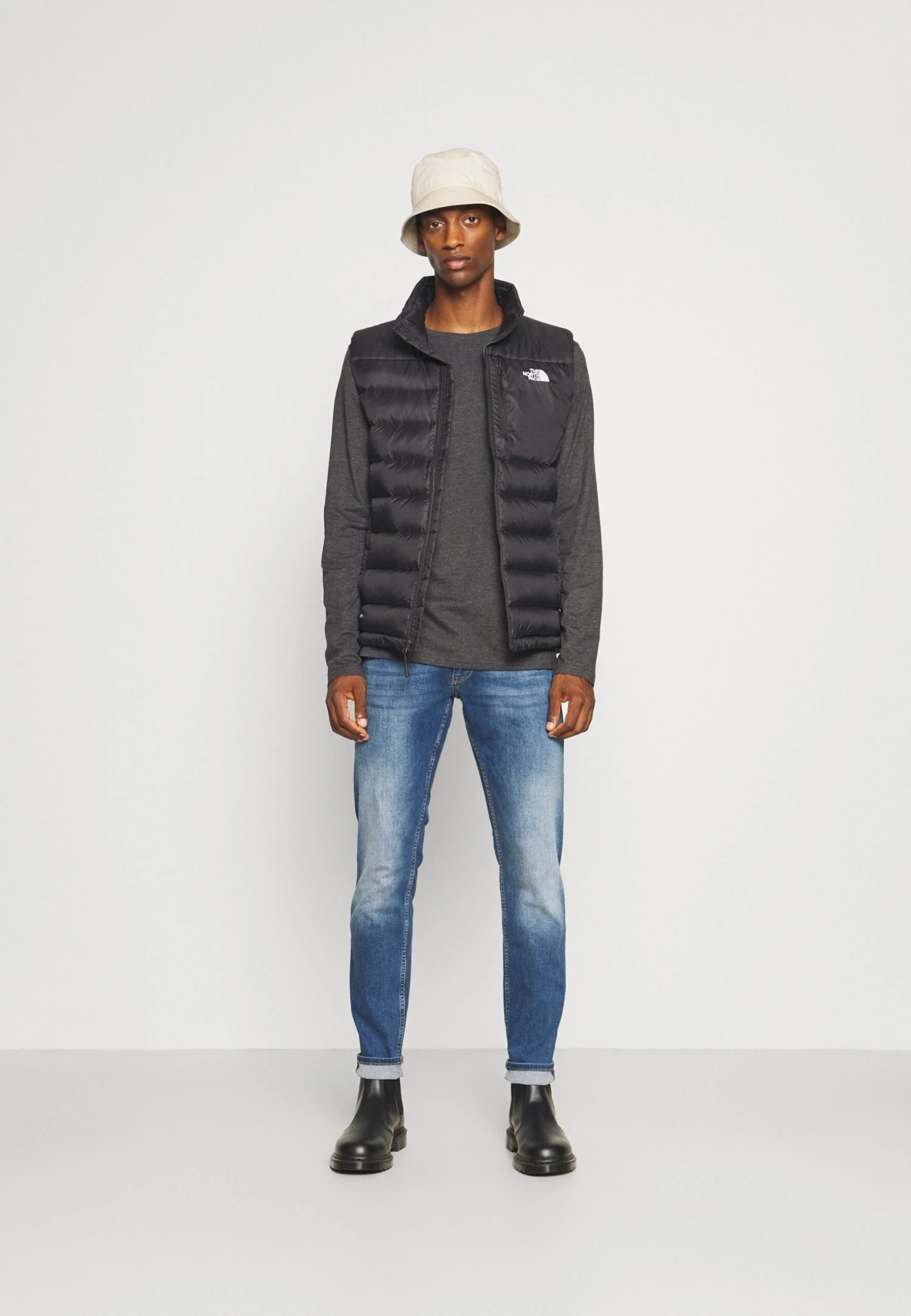 Pier One 2 PackMaglietta A Manica LungaDark Grey/Black Uomo T-shirt E Polo PI922O0GT-C11