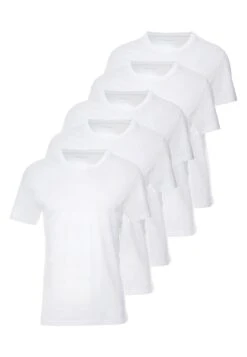 Pier One 5 PackT-Shirt BasicWhite Uomo T-shirt E Polo PI922O0GY-A11