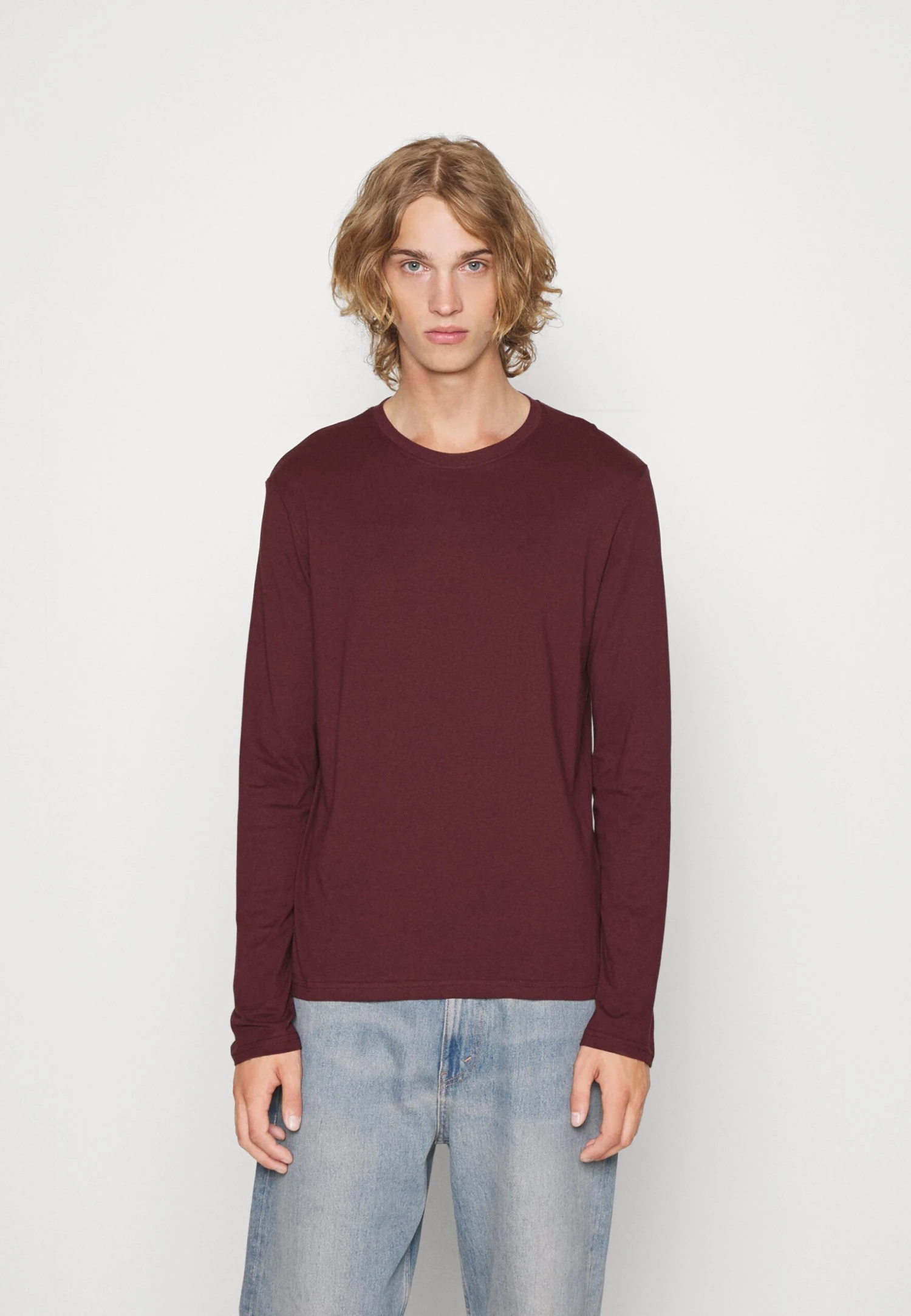 Pier One 5 PackMaglietta A Manica LungaWhite/Dark Blue/Black Uomo T-shirt E Polo PI922O0RB-A13 - immagine 4