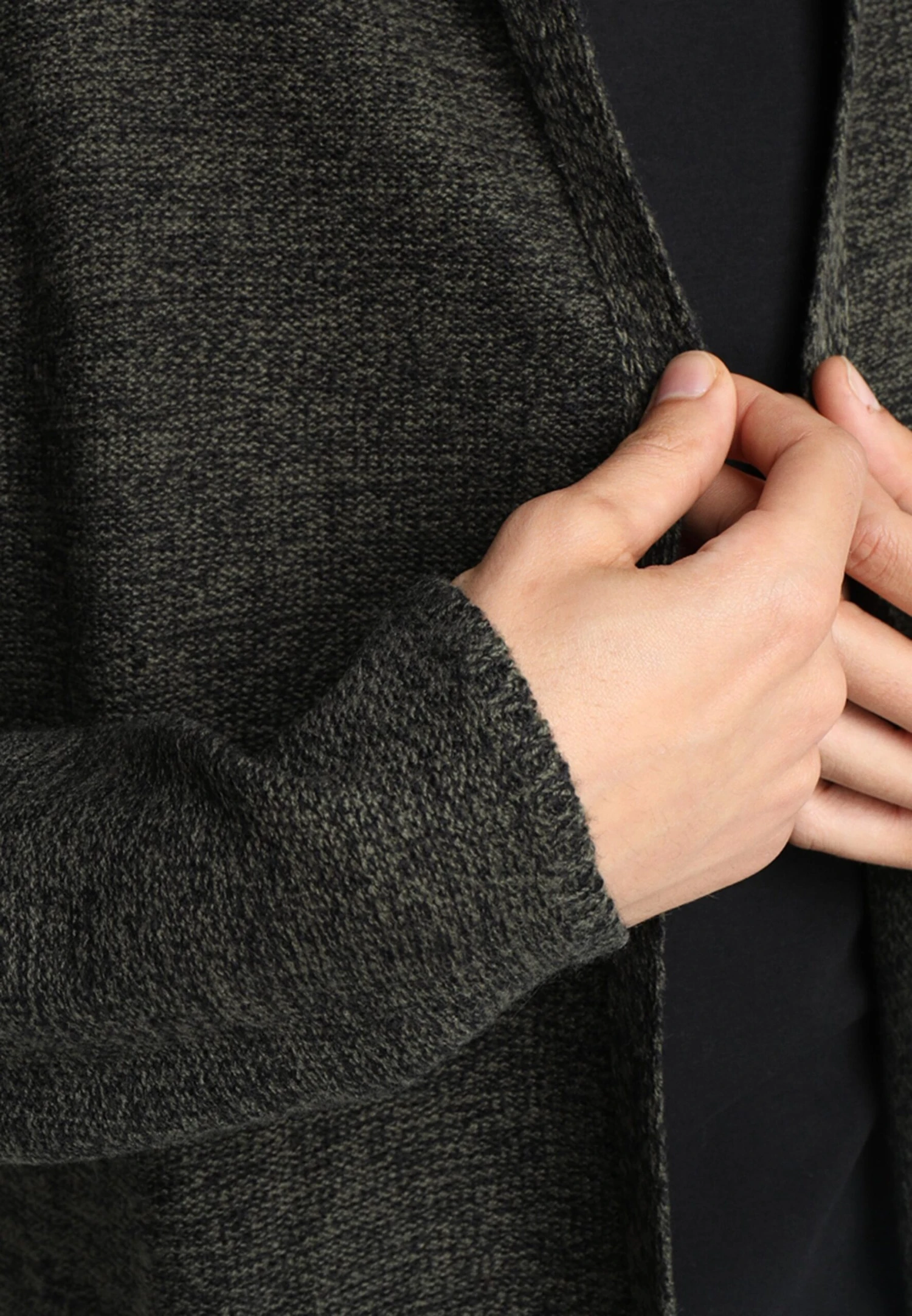 Pier One Cardigan - Black/Olive - immagine 5