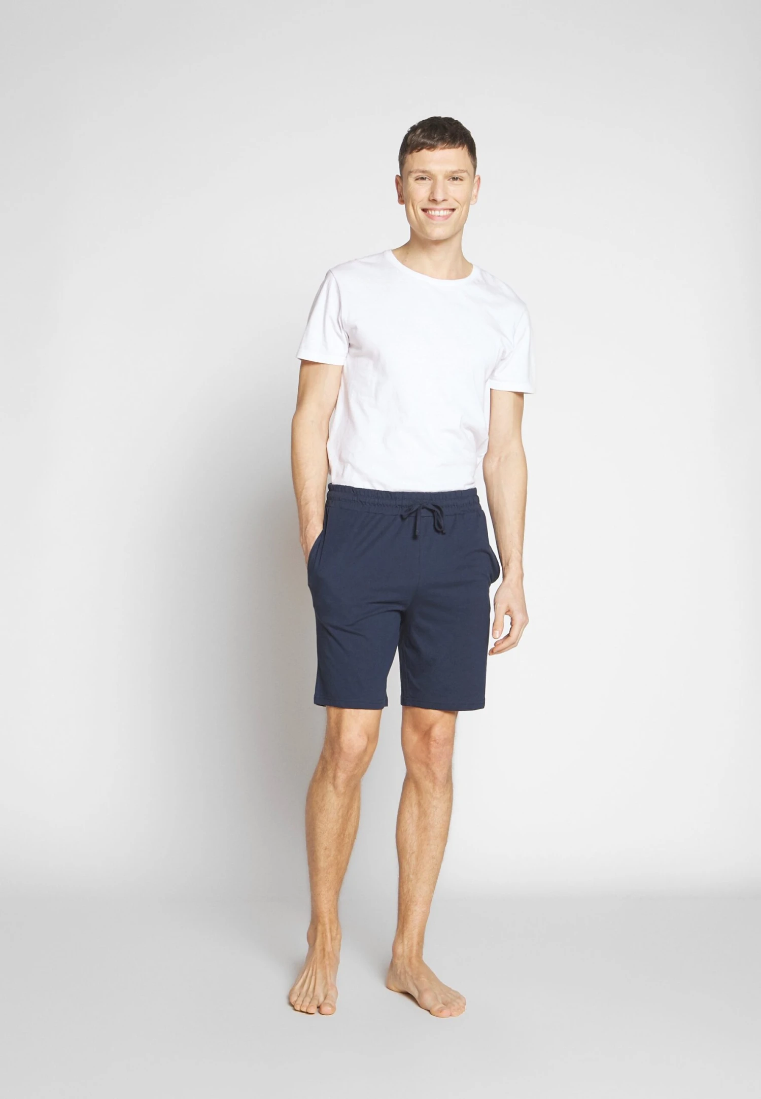 Pier One 3 Pack - Pantaloni Del Pigiama - Dark Blue/Mottled Grey