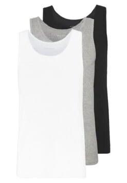 Pier One 3 PackTopWhite/Black Uomo T-shirt E Polo PI922O0L1-A11