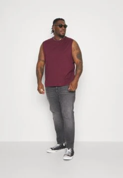 Pier One 2 Pack TopBlack/Bordeaux Uomo T-shirt E Polo PI922O0Y1-Q11