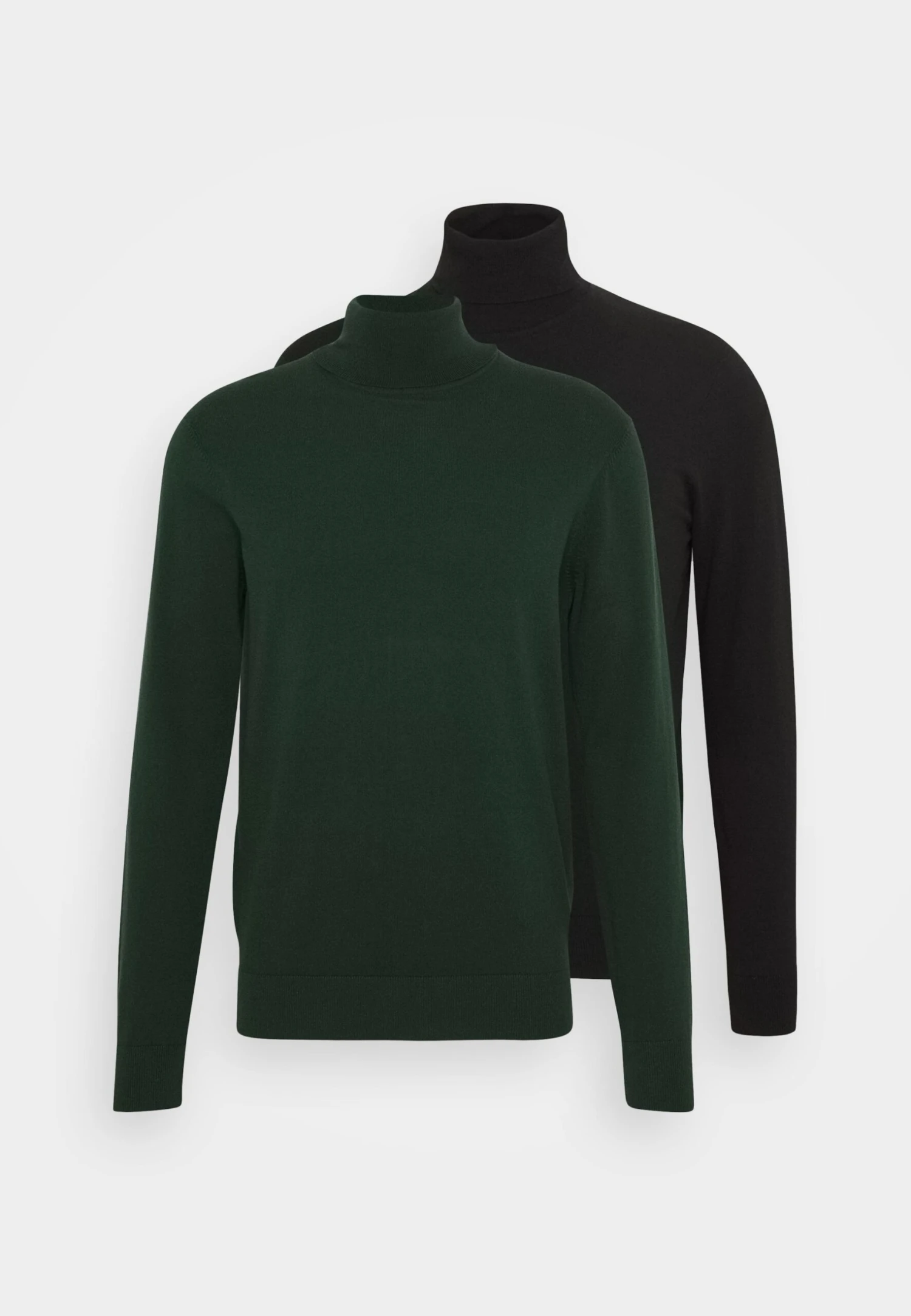 Pier One 2 Pack - Basic Turtleneck - Maglione - Black/Dark Green - immagine 5