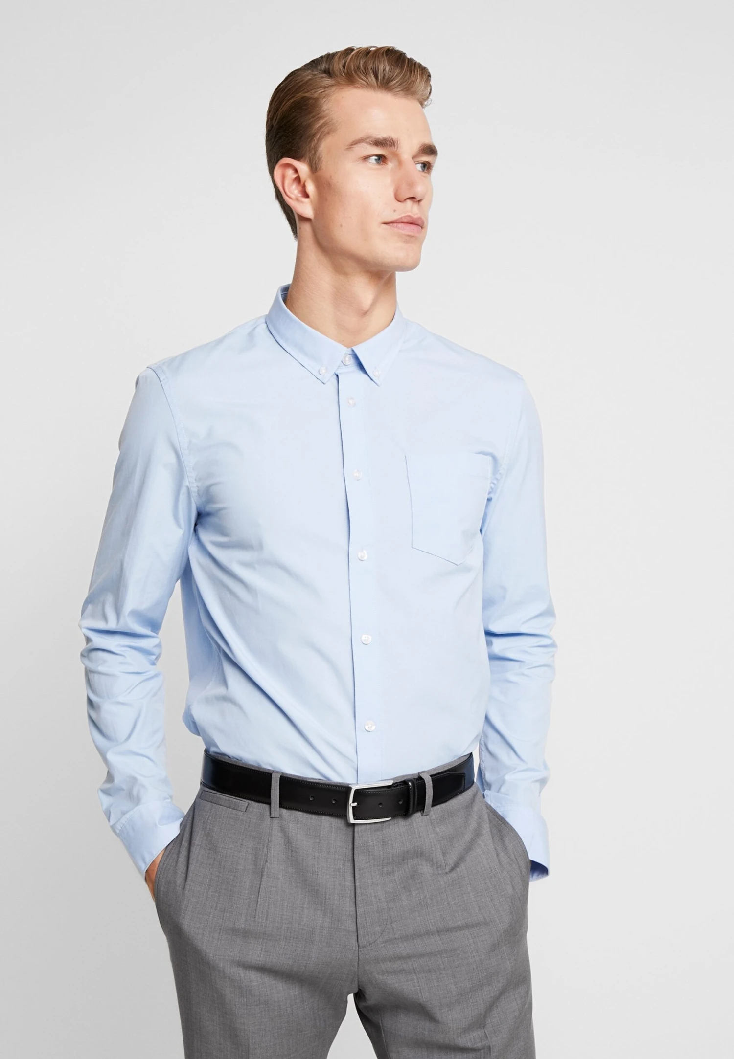 Pier One 2 PackCamicia EleganteWhite/Light Blue Uomo Camicie PI922D08G-A11 - immagine 2