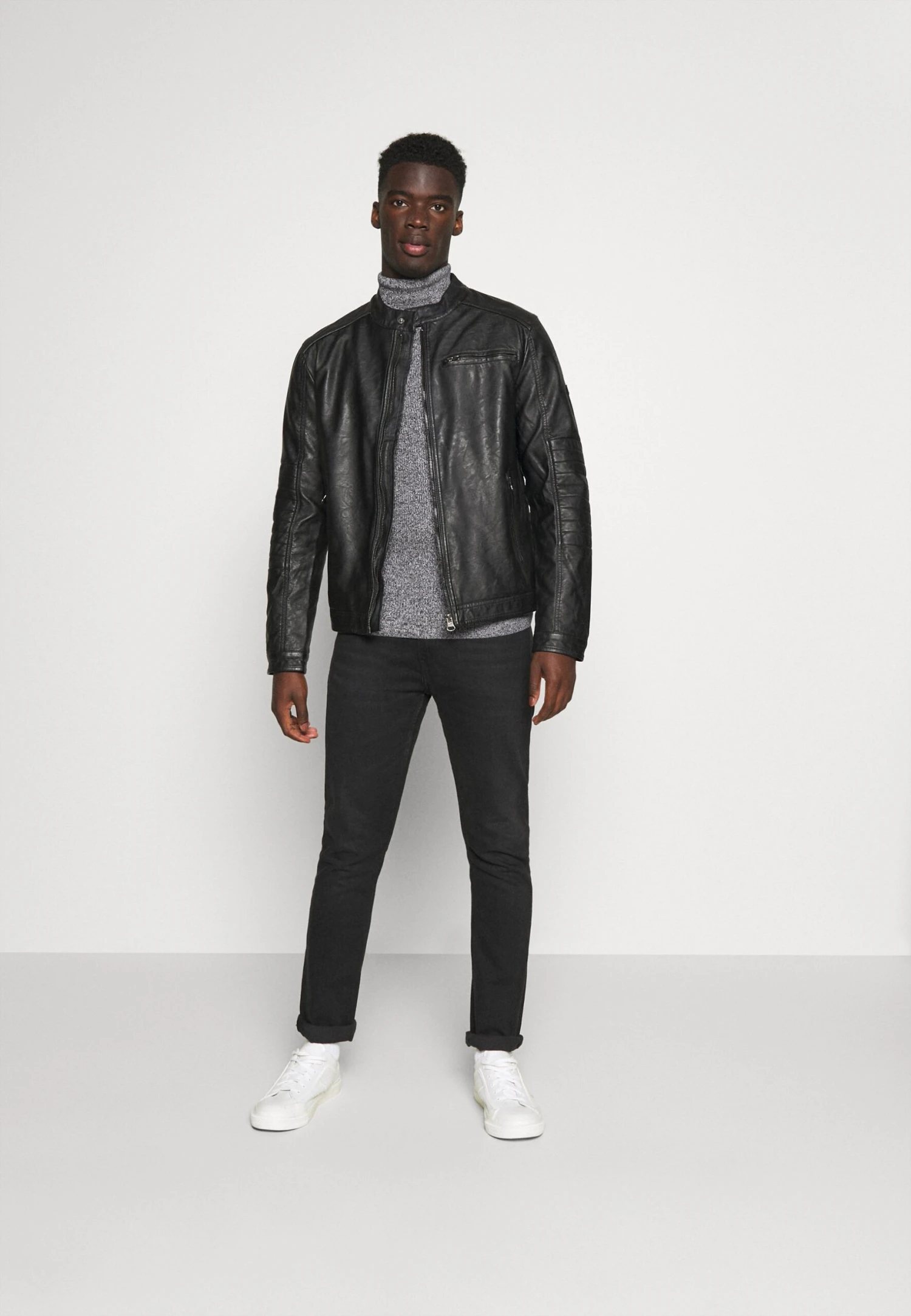 Pier One Muscle Fit TurtleMaglioneMottled Grey Uomo Maglieria PI922Q07V-C11 - immagine 2