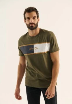 Pier One T-Shirt Con StampaOlive Uomo T-shirt E Polo PI922O0YH-N11