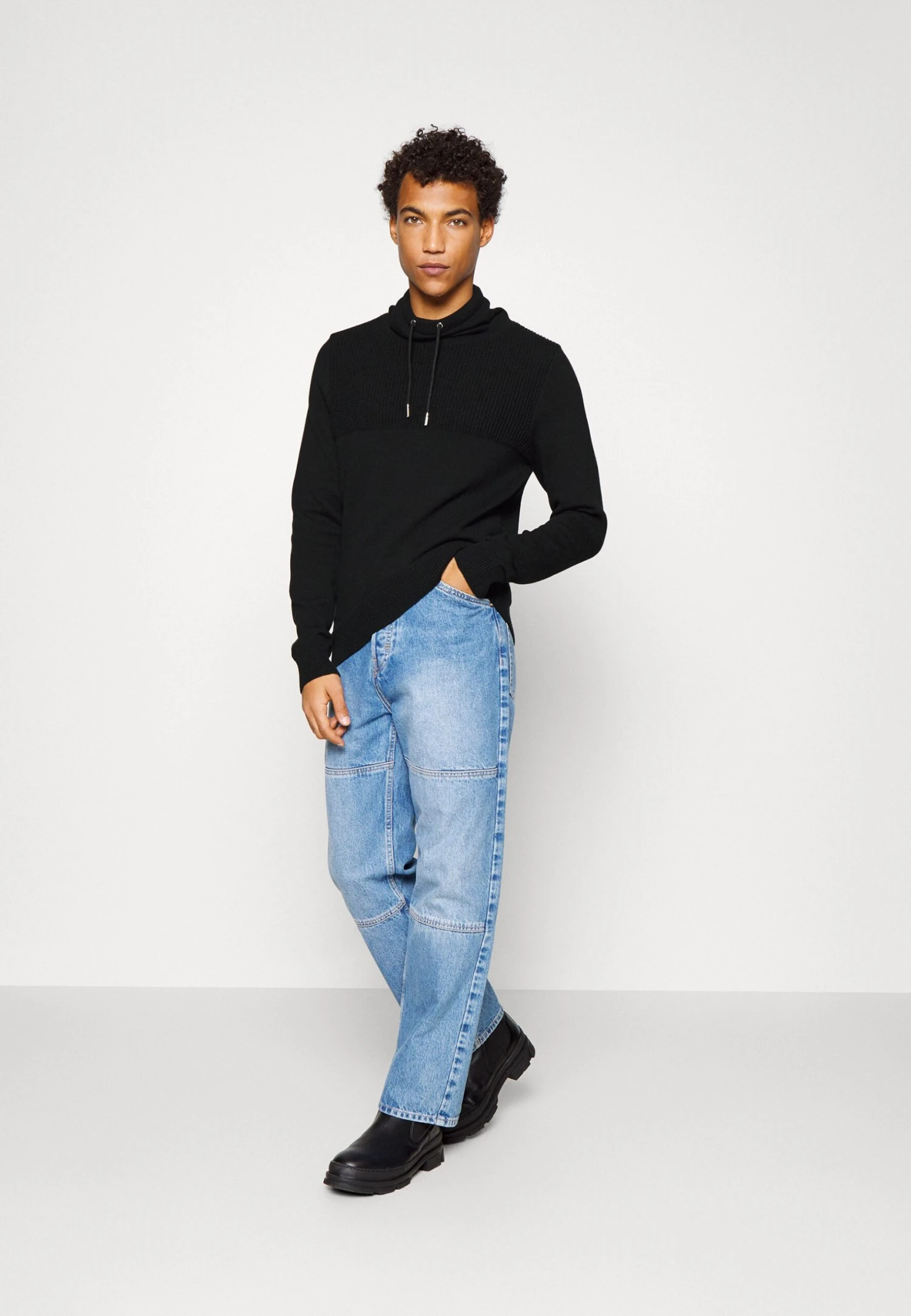 Pier One Structure Block High CollarCardiganBlack Uomo Maglieria PI922Q0BC-Q11 - immagine 2