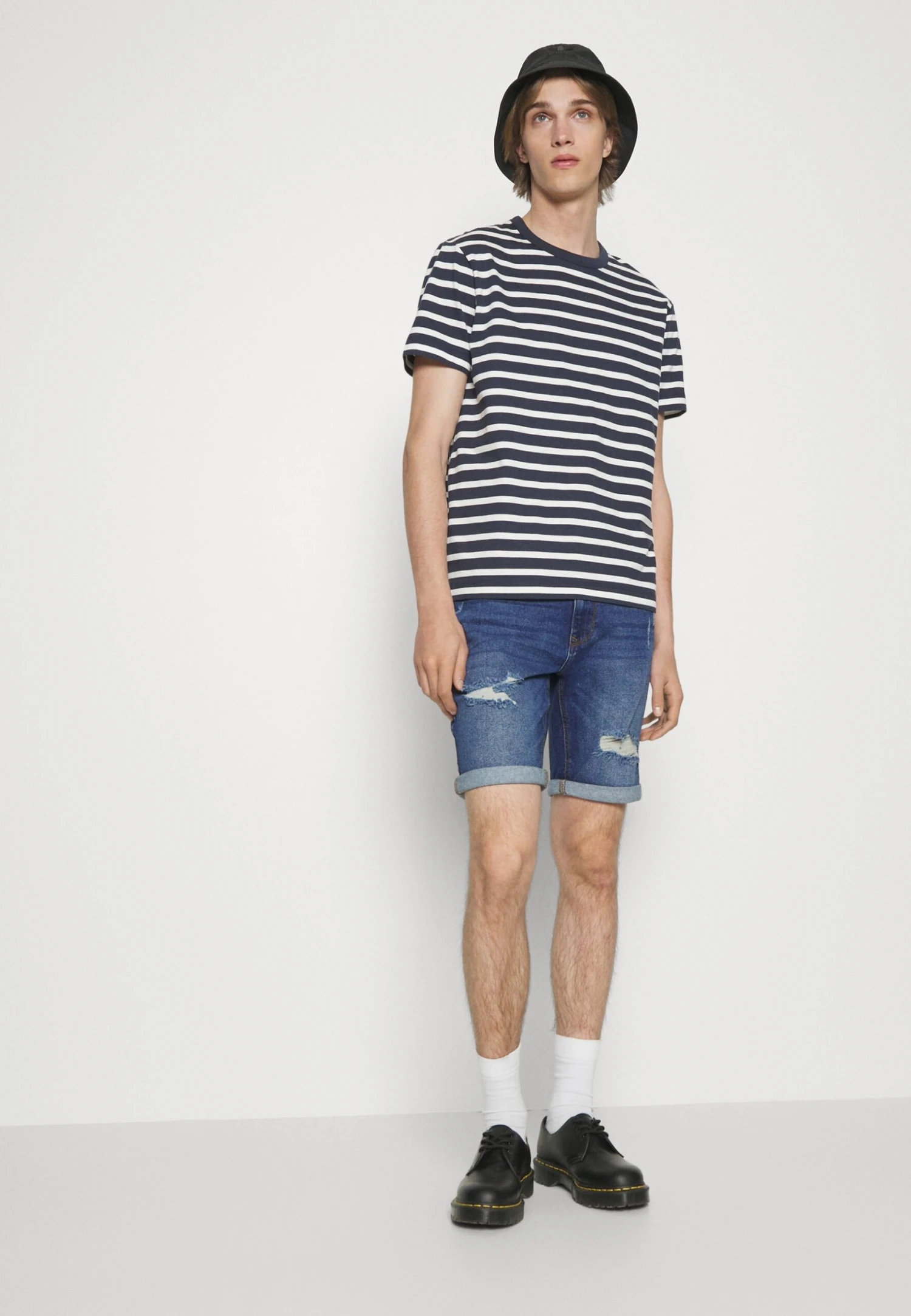 Pier One Shorts Di JeansDark Blue Denim Uomo Jeans PI922F04L-K12 - immagine 4