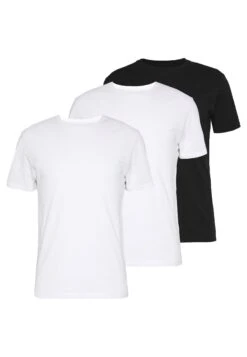 Pier One 3 Pack - T-Shirt Basic -Black/ White