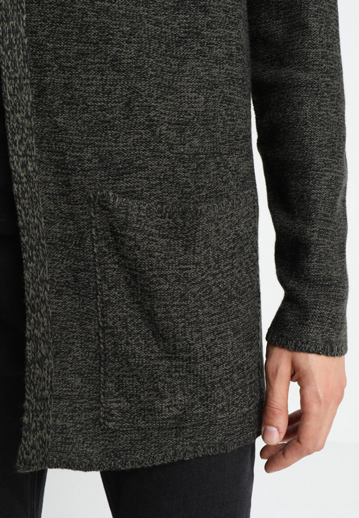 Pier One Cardigan - Black/Olive - immagine 4