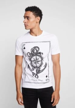 Pier One T-Shirt Con StampaWhite Uomo T-shirt E Polo PI922O09T-A11