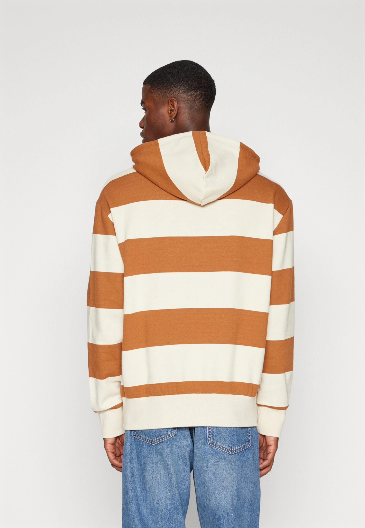 Pier One Hoodie Felpa Con CappuccioOff-White/Brown Uomo Maglieria E Felpe PI922S0HY-A11 - immagine 3