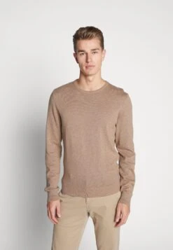 Pier One Basic CrewneckMaglioneMottled Beige Uomo Maglieria PI922Q009-B12