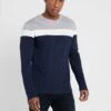 Pier One Maglietta A Manica LungaGrey/Dark Blue Uomo T-shirt E Polo PI922O0GL-C11