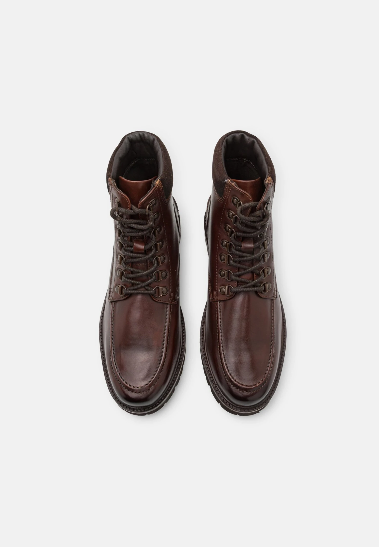 Pier One LeatherStivaletti StringatiBrown Uomo Stivaletti/Stivali PI912K0CG-O11 - immagine 4