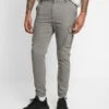 Pier One Cuffed Skinny Trouser- Pantaloni Cargo - Grey