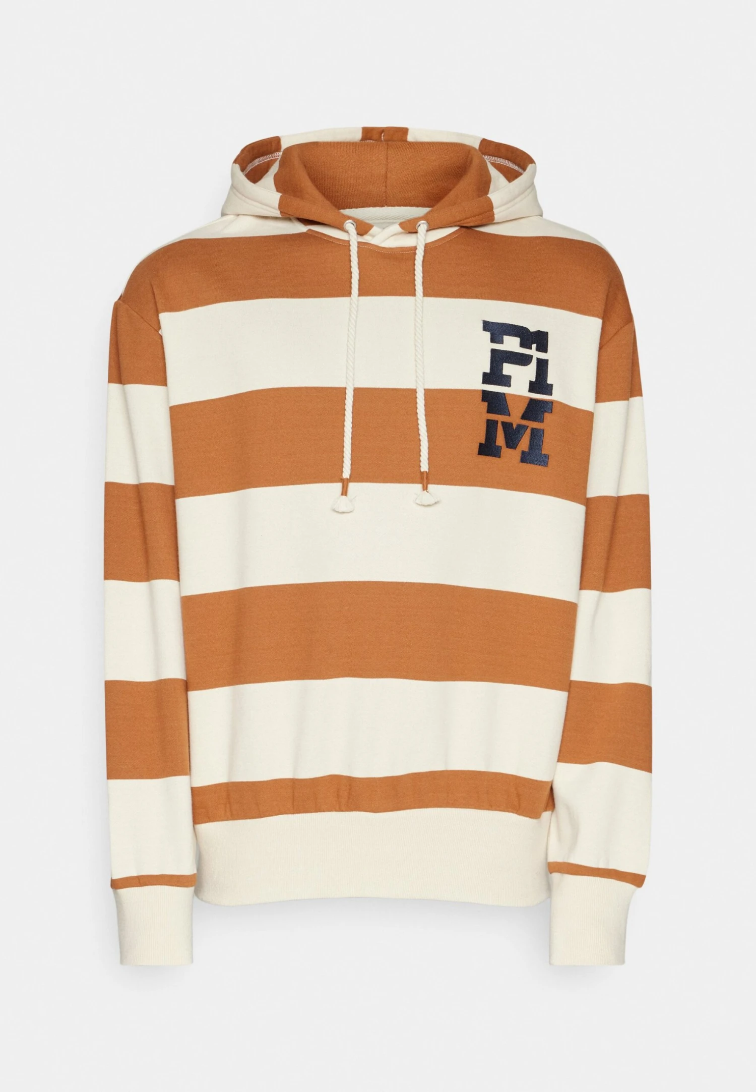 Pier One Hoodie Felpa Con CappuccioOff-White/Brown Uomo Maglieria E Felpe PI922S0HY-A11 - immagine 5