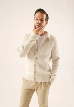 Pier One CardiganOff-White Uomo Maglieria PI922Q0BR-A11