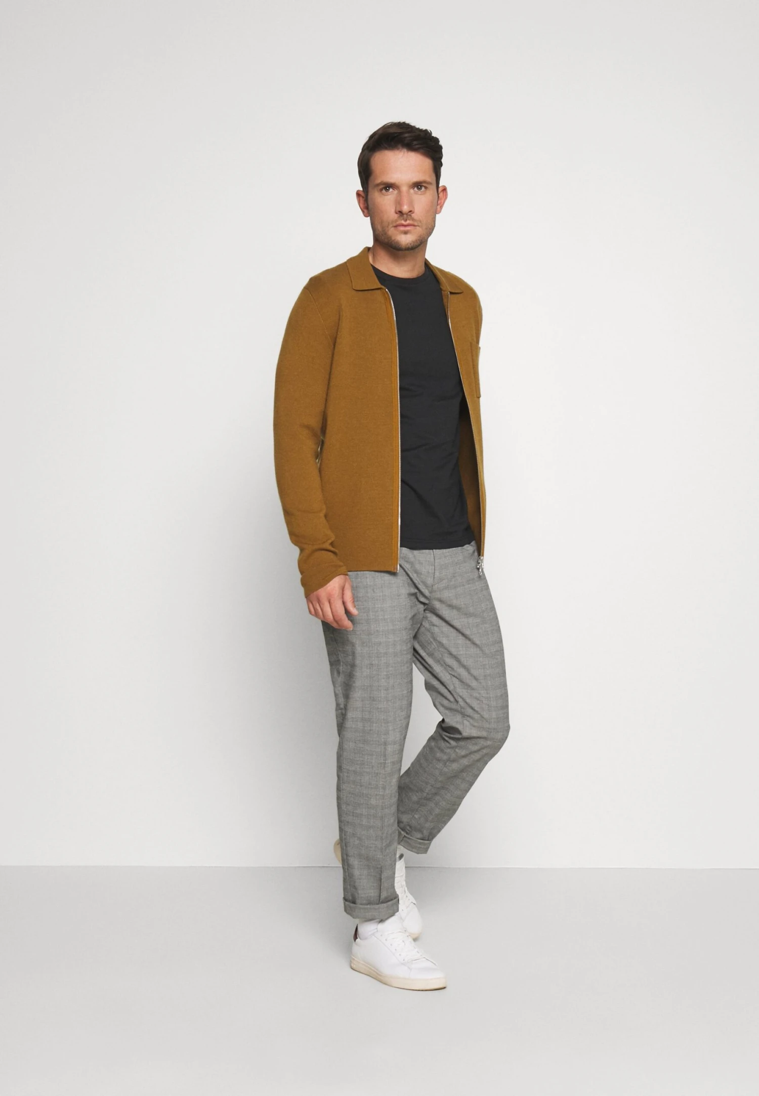 Pier One 2 PackMaglietta A Manica LungaWhite/Black Uomo T-shirt E Polo PI922O0GT-A12 - immagine 2