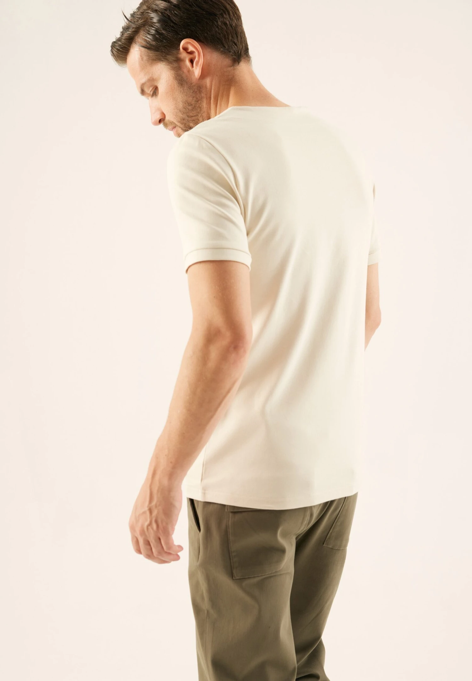 Pier One T-Shirt BasicOff-White Uomo T-shirt E Polo PI922O0YJ-A11 - immagine 3