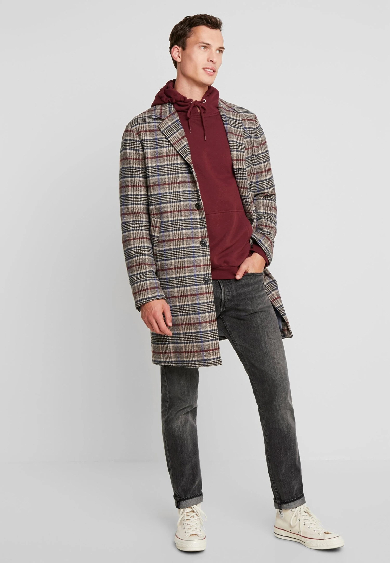 Pier One Felpa Con CappuccioBordeaux Uomo Maglieria E Felpe PI922S038-G11 - immagine 2