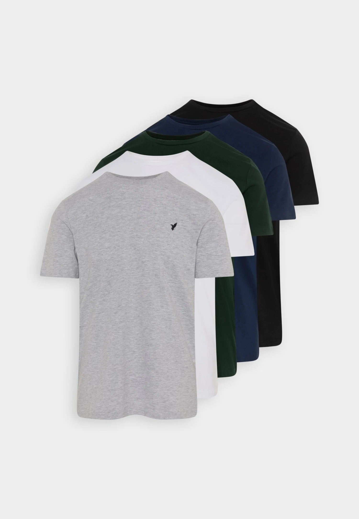 Pier One 5 PackT-Shirt BasicWhite/Ark Green/Blue Uomo T-shirt E Polo PI922O0TV-A14 - immagine 8